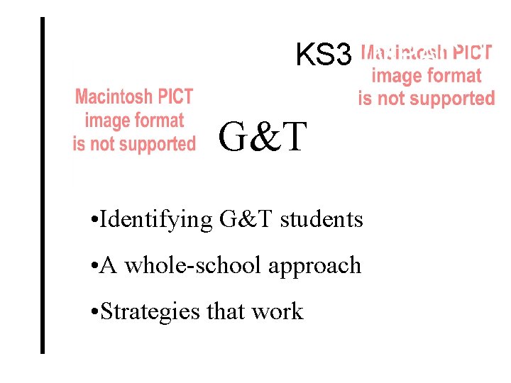 Gt Students Example KS 3 IMPACT GT Identifying GT students A