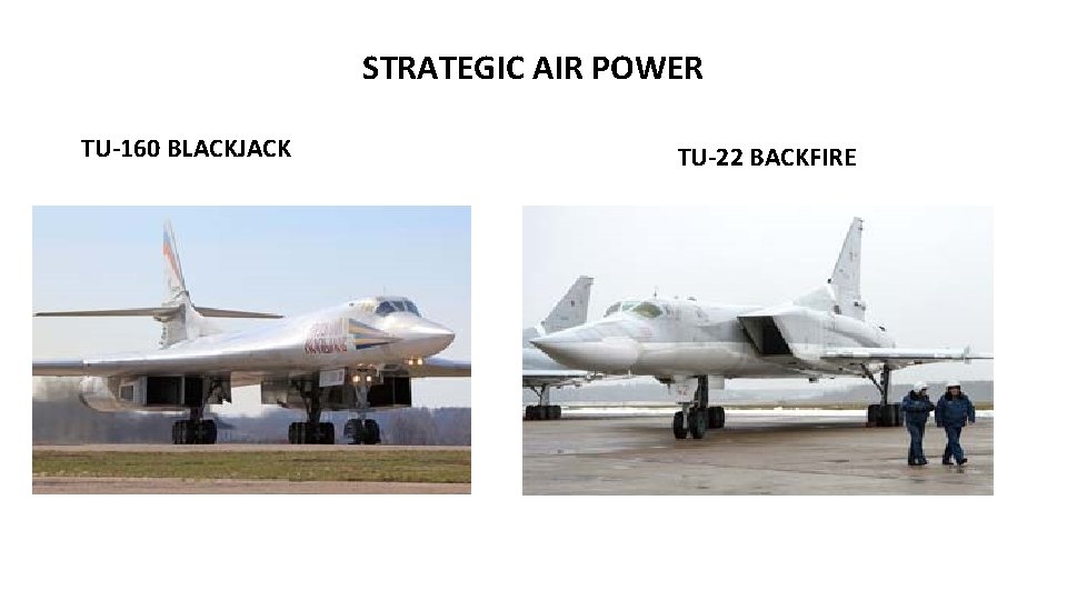 STRATEGIC AIR POWER TU-160 BLACKJACK TU-22 BACKFIRE 