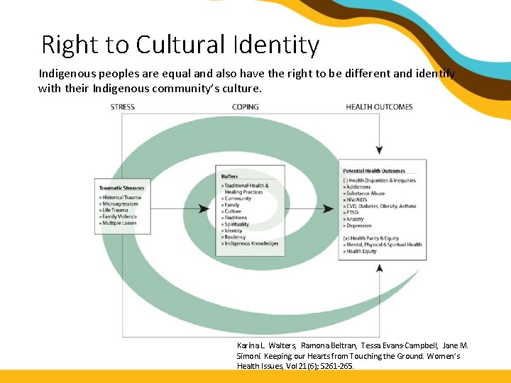 Right to Cultural Identity Indigenous peoples are equal and also have the right to