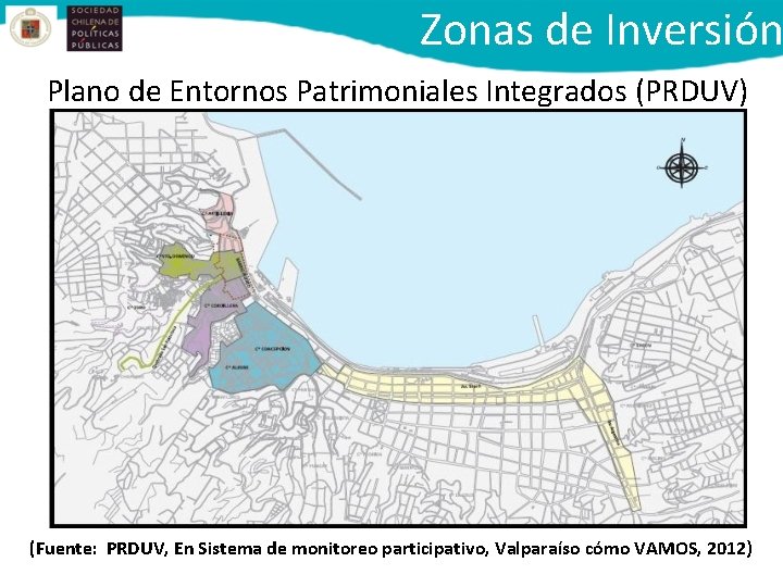 Zonas de Inversión Plano de Entornos Patrimoniales Integrados (PRDUV) (Fuente: PRDUV, En Sistema de