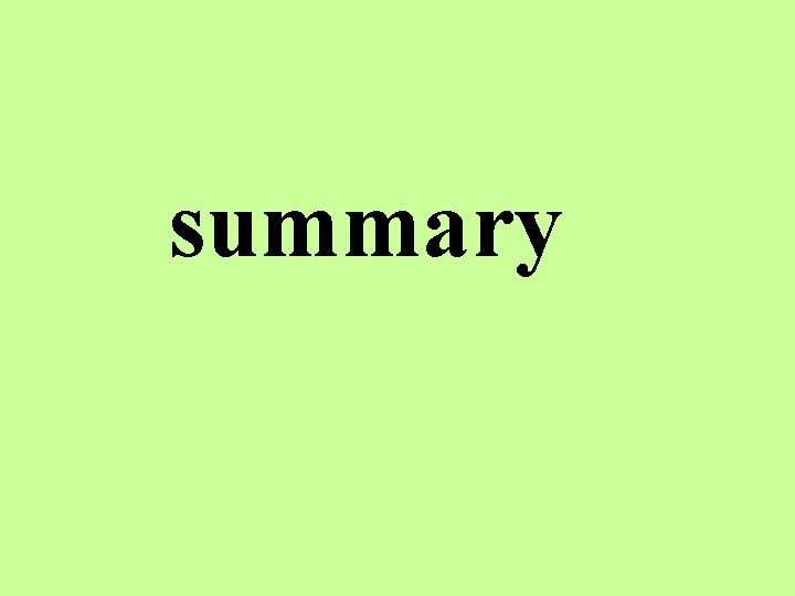 summary summary