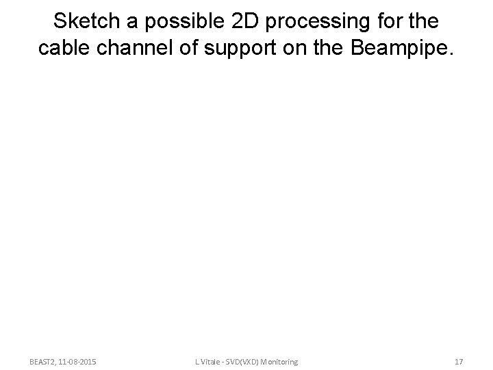 Sketch a possible 2 D processing for the cable channel of support on the