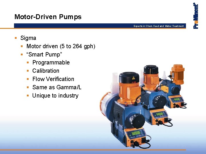 Motor-Driven Pumps Experts in Chem-Feed and Water Treatment § Sigma § Motor driven (5