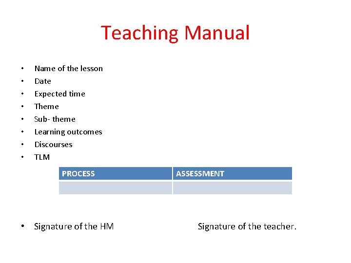 Teaching Manual • • Name of the lesson Date Expected time Theme Sub- theme