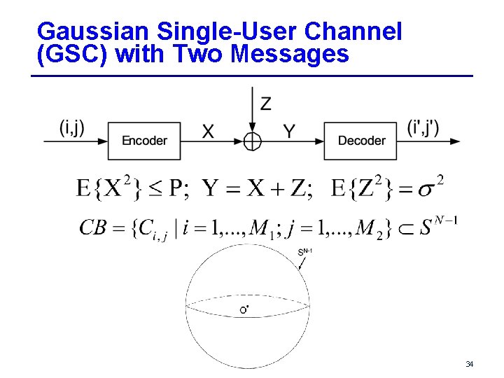 Gaussian Single-User Channel (GSC) with Two Messages 34 