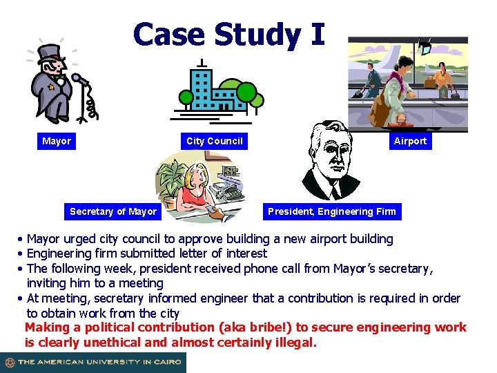 Case Study I Mayor Secretary of Mayor City Council Airport President, Engineering Firm •