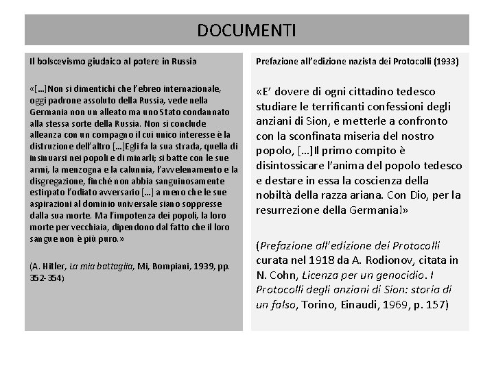 DOCUMENTI Il bolscevismo giudaico al potere in Russia Prefazione all’edizione nazista dei Protocolli (1933)