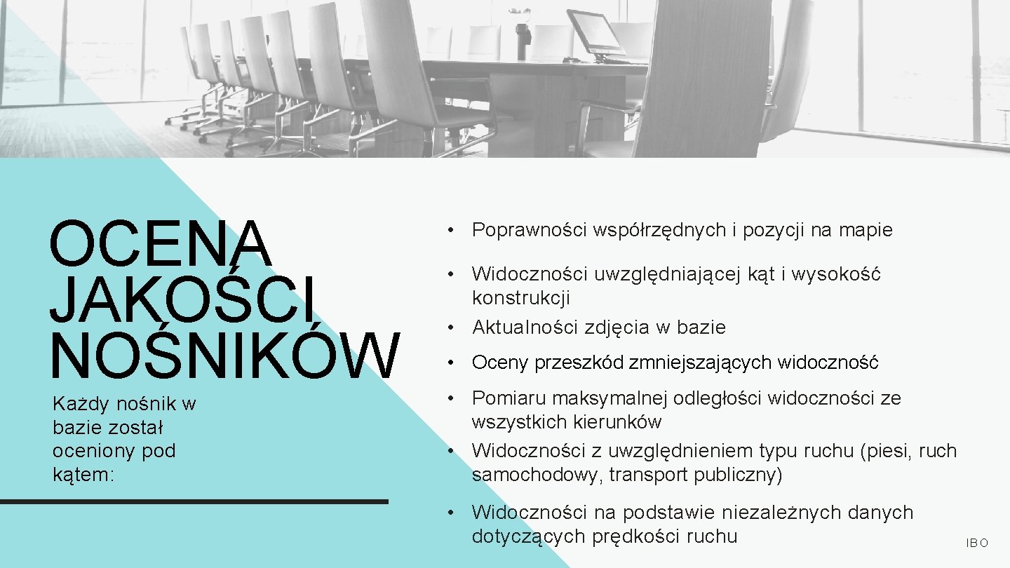 OCENA JAKOŚCI NOŚNIKÓW Każdy nośnik w bazie został oceniony pod kątem: • Poprawności współrzędnych OCENA JAKOŚCI NOŚNIKÓW Każdy nośnik w bazie został oceniony pod kątem: • Poprawności współrzędnych