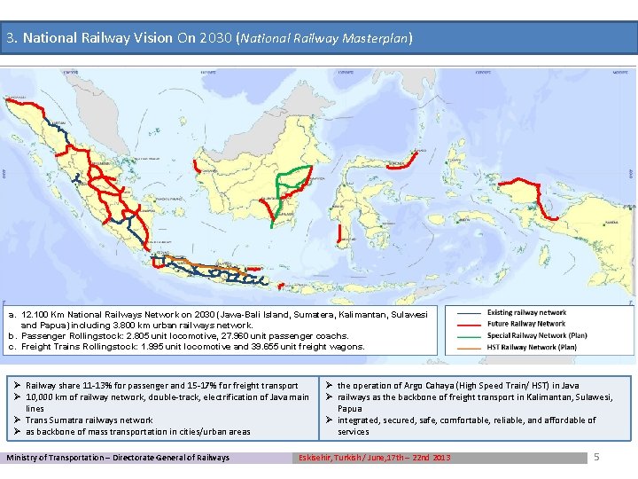 3. National Railway Vision On 2030 (National Railway Masterplan) a. 12. 100 Km National