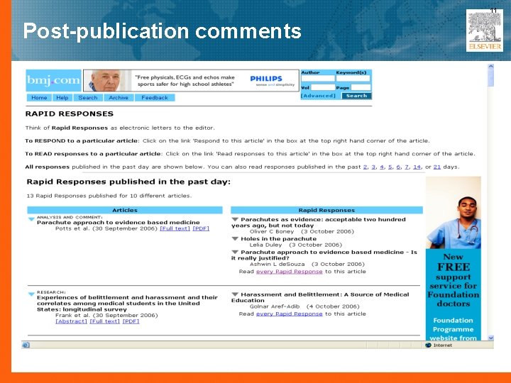 11 Post-publication comments 