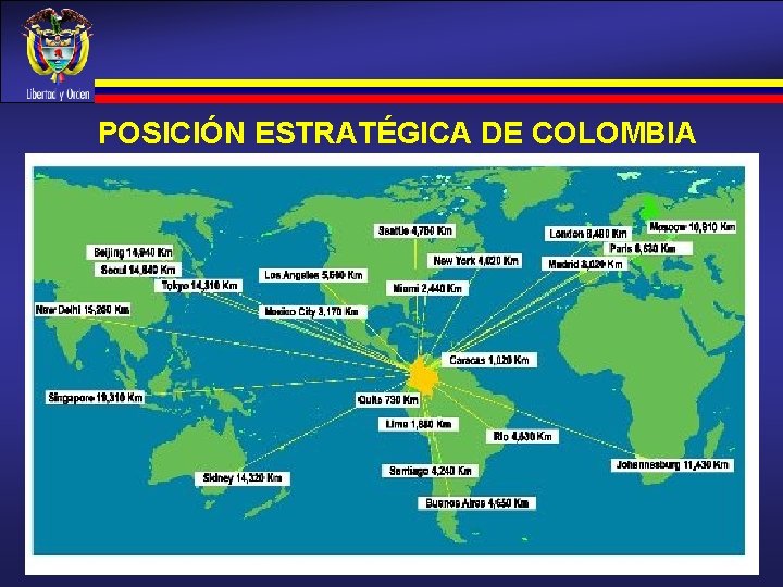 POSICIÓN ESTRATÉGICA DE COLOMBIA POSICIÓN ESTRATÉGICA DE COLOMBIA