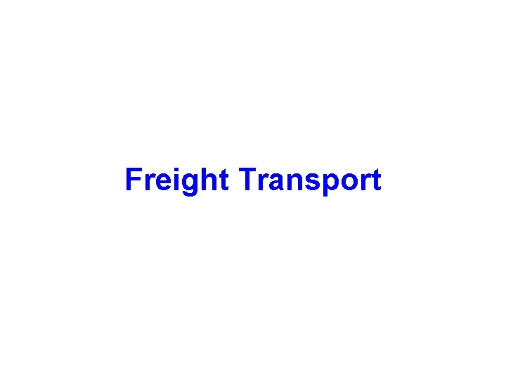 Freight Transport 