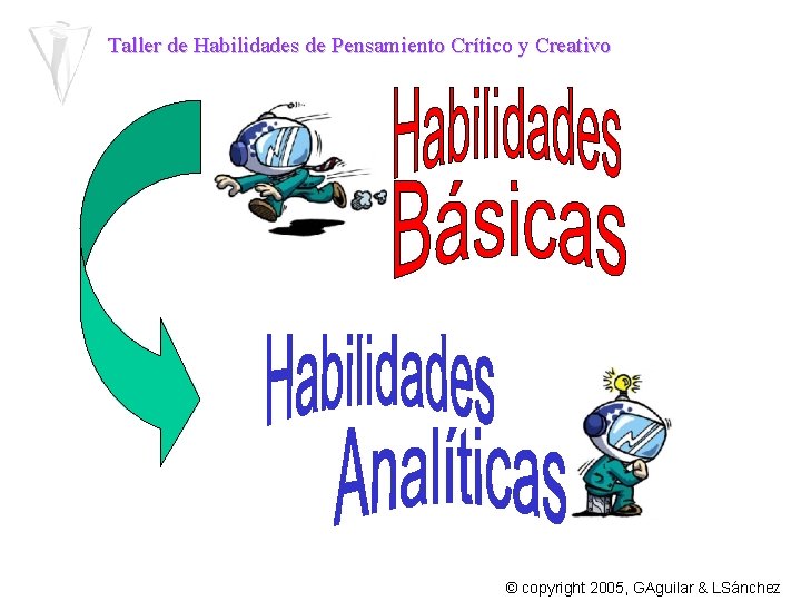 Taller de Habilidades de Pensamiento Crítico y Creativo © copyright 2005, GAguilar & LSánchez