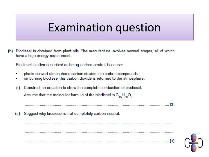 Examination question 