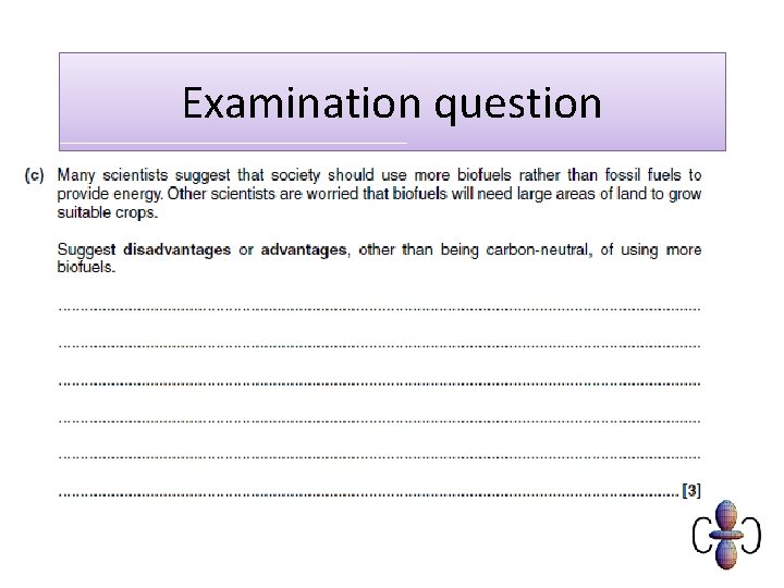 Examination question 