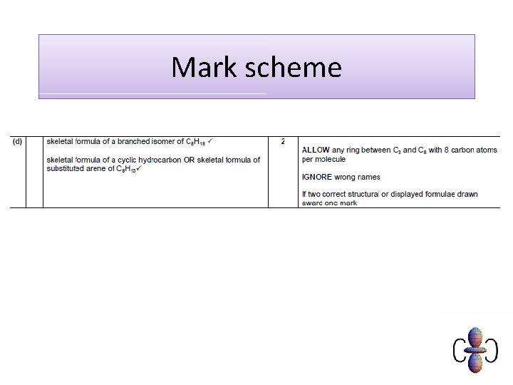 Mark scheme 