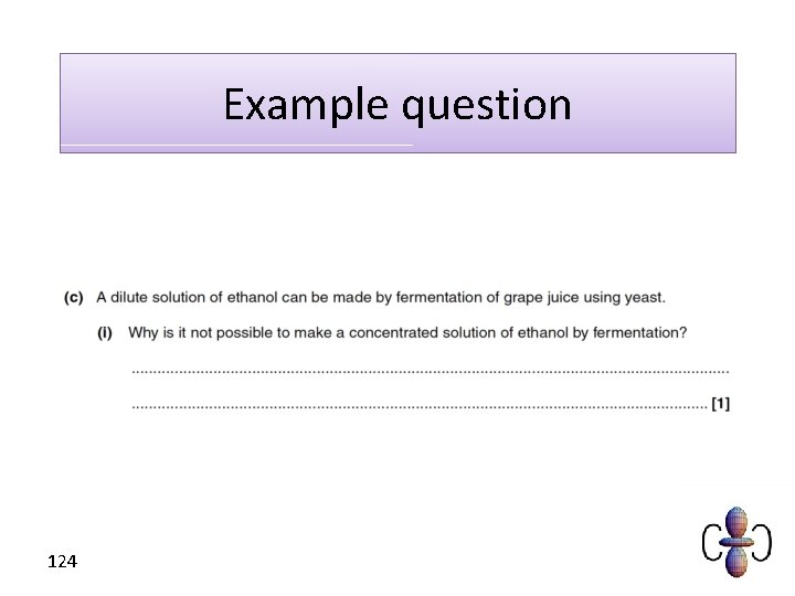 Example question 124 