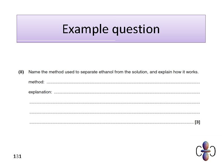 Example question 131 