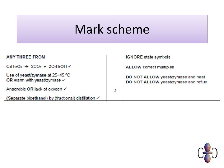 Mark scheme 