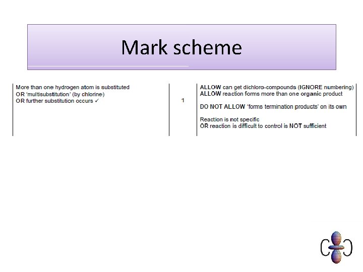 Mark scheme 