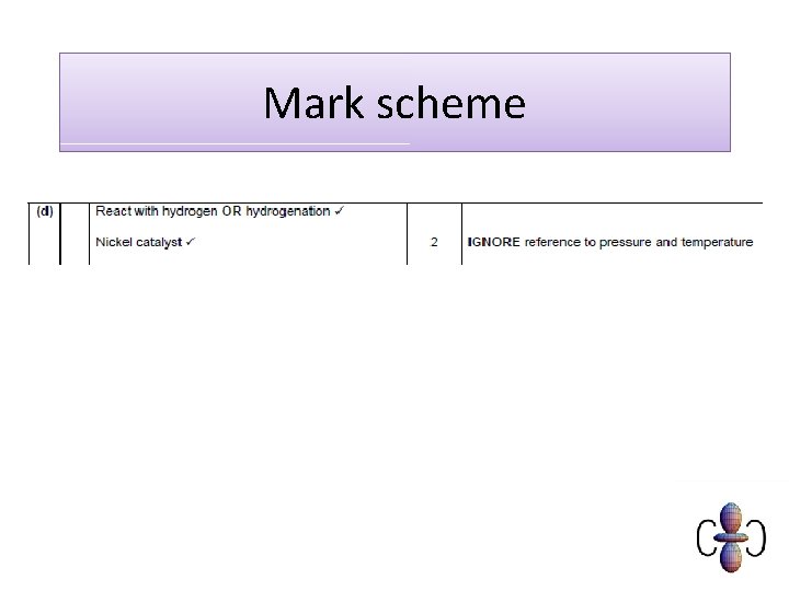 Mark scheme 