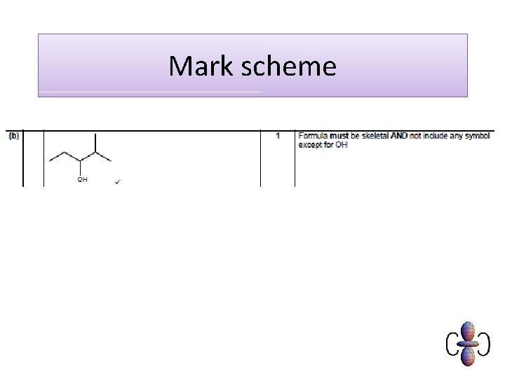 Mark scheme 