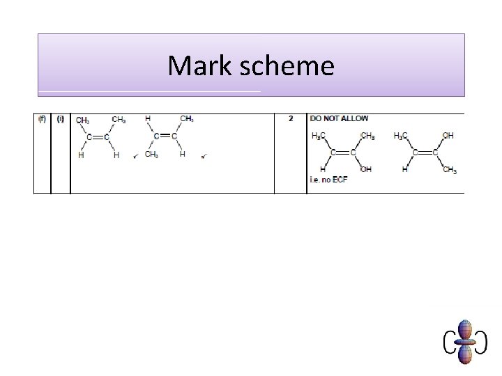 Mark scheme 