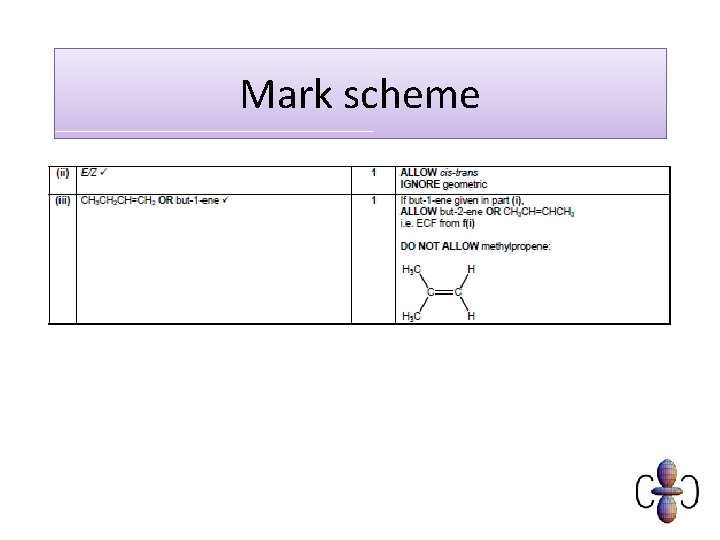 Mark scheme 