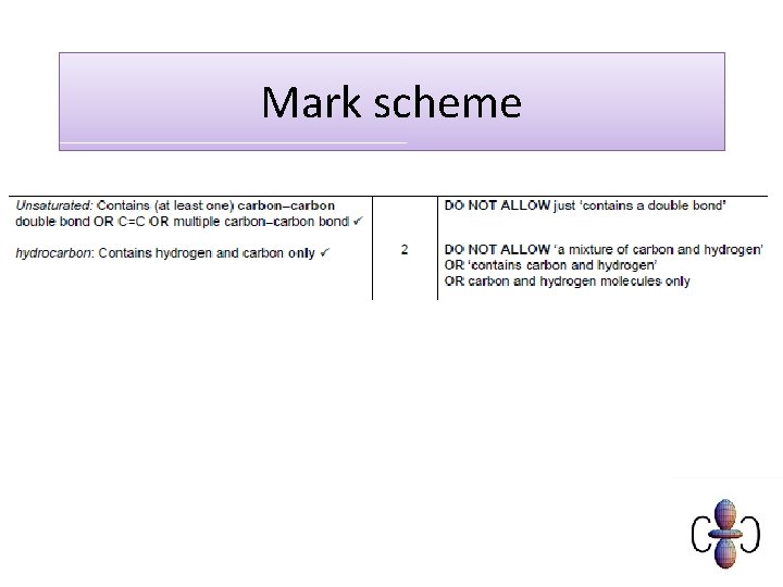 Mark scheme 