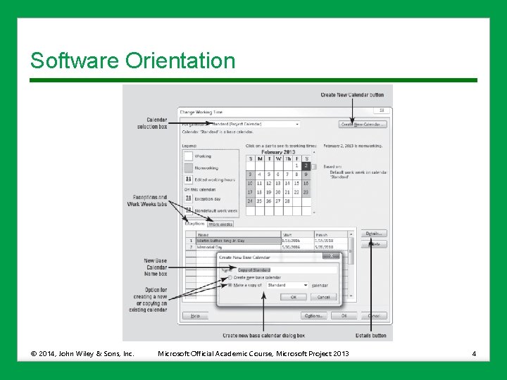 Software Orientation © 2014, John Wiley & Sons, Inc. Microsoft Official Academic Course, Microsoft