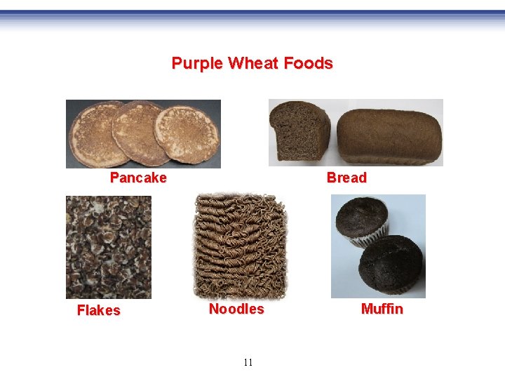 Purple Wheat Foods Pancake Flakes Bread Noodles 11 Muffin 