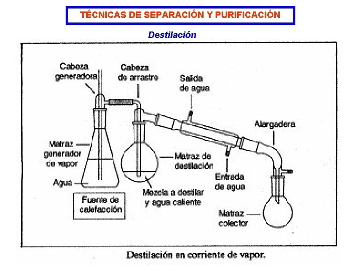 TÉCNICAS DE SEPARACIÓN Y PURIFICACIÓN Destilación 