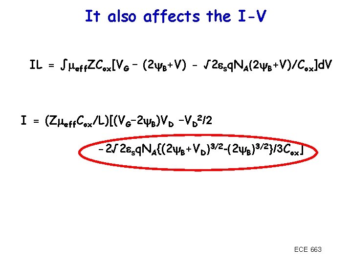 Mosfet Ivs Ece 663 Operation Of A Transistor