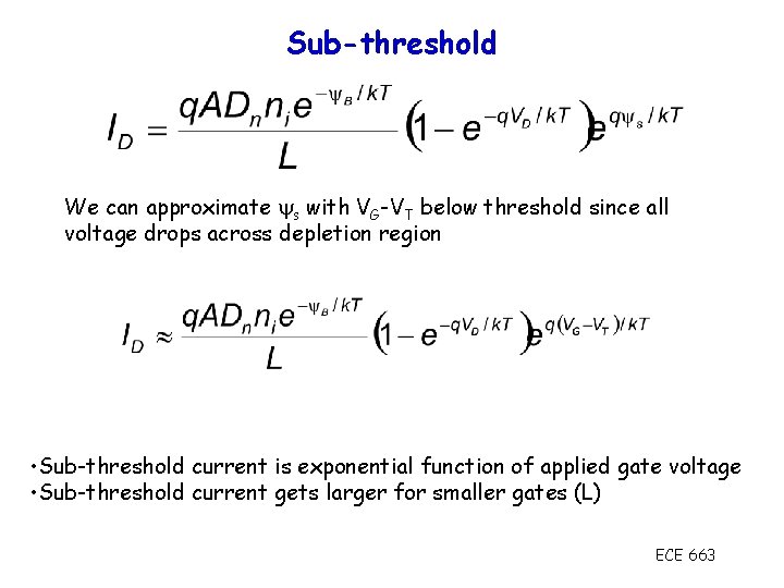 Mosfet Ivs Ece 663 Operation Of A Transistor