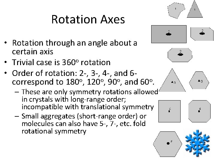 Rotation Axes • Rotation through an angle about a certain axis • Trivial case