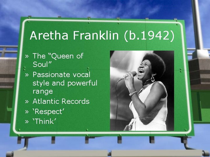 Aretha Franklin (b. 1942) » The “Queen of Soul” » Passionate vocal style and