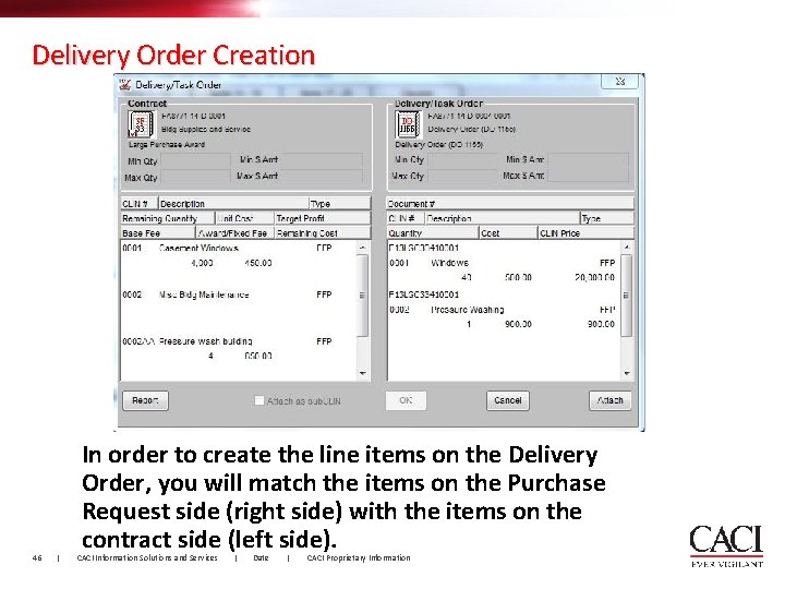 Delivery Order Creation 46 | In order to create the line items on the