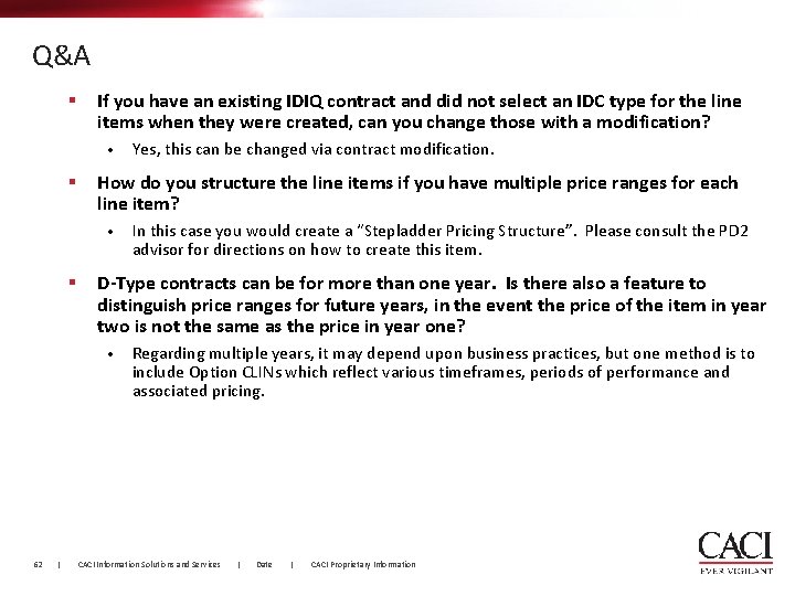 Q&A § If you have an existing IDIQ contract and did not select an
