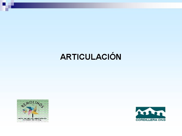 ARTICULACIÓN 