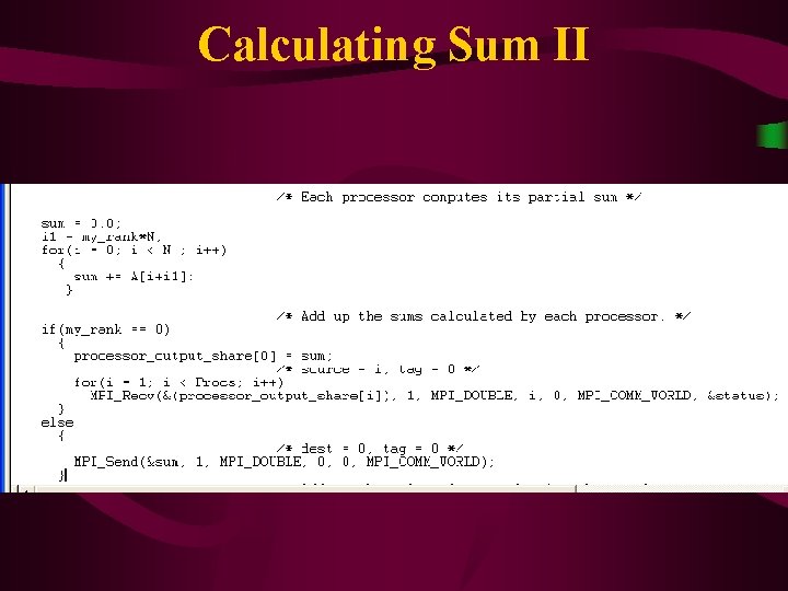 Calculating Sum II 