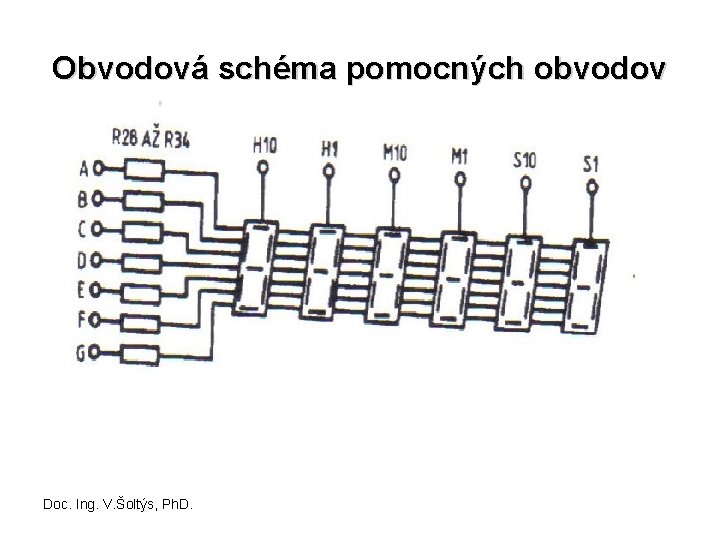 Obvodová schéma pomocných obvodov Doc. Ing. V. Šoltýs, Ph. D. 