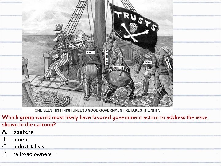 Which group would most likely have favored government action to address the issue shown