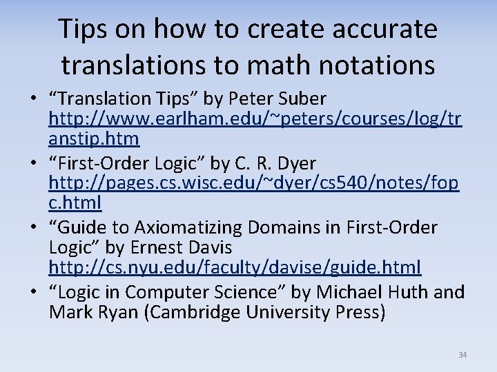 Tips on how to create accurate translations to math notations • “Translation Tips” by