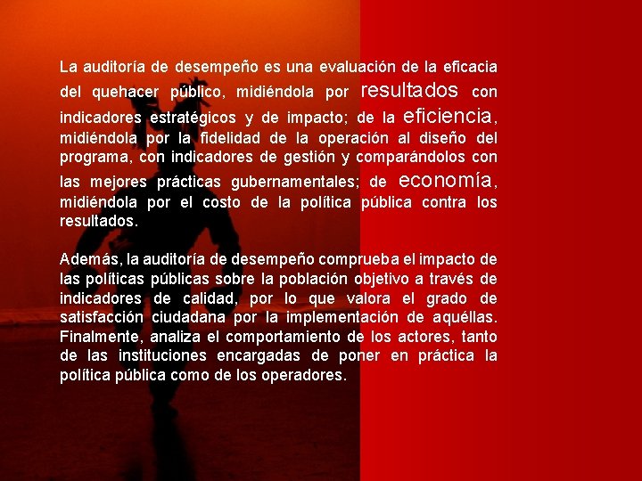 AUDITORA AL DESEMPEO PARA EVALUAR EL PLAN MUNICIPAL