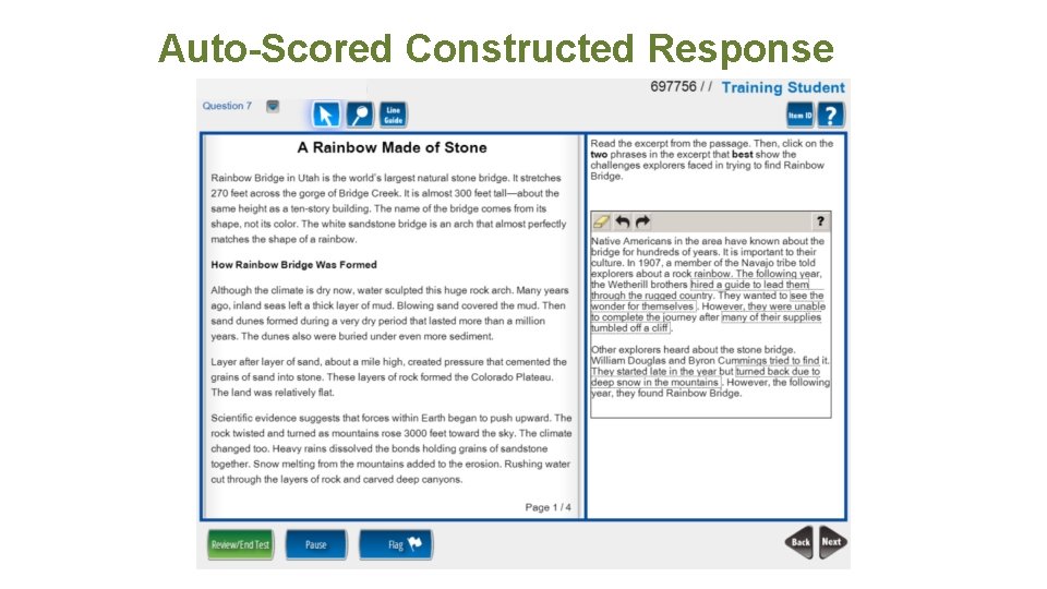 Auto-Scored Constructed Response 