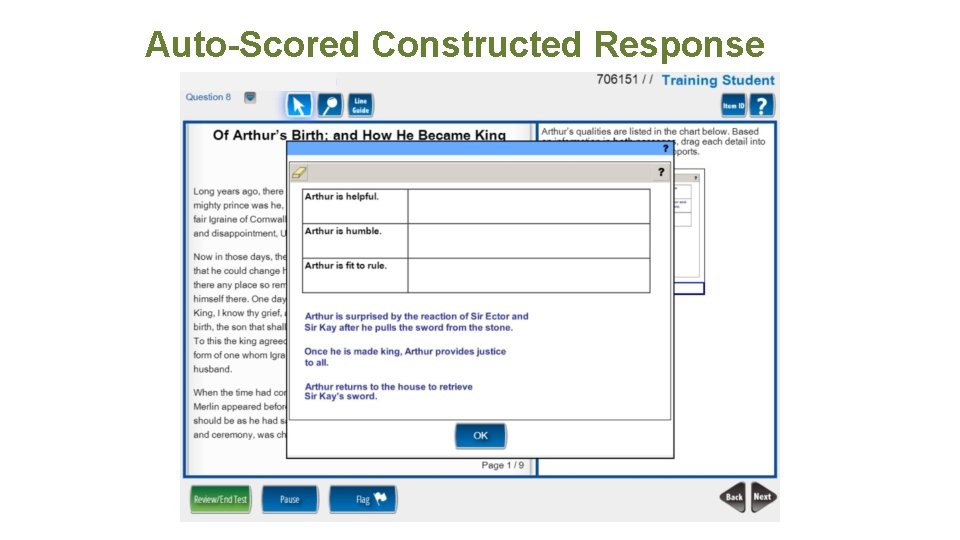 Auto-Scored Constructed Response 