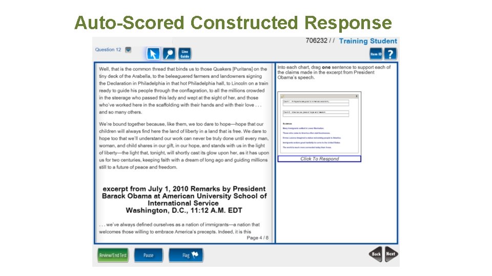 Auto-Scored Constructed Response 