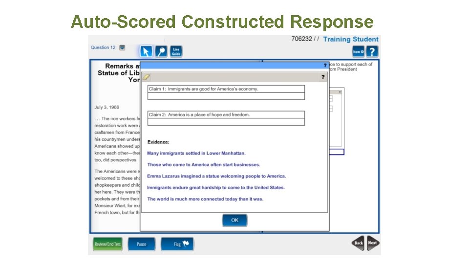 Auto-Scored Constructed Response 