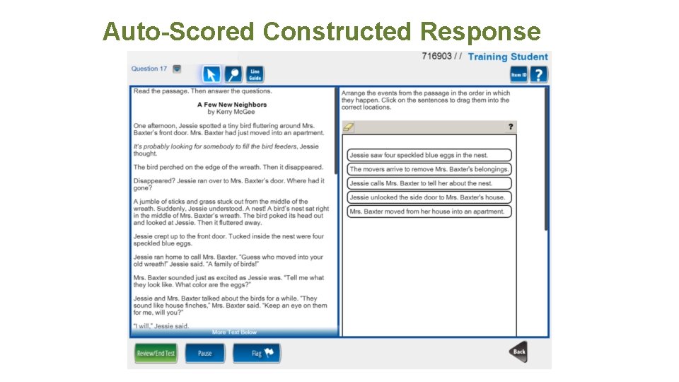 Auto-Scored Constructed Response 