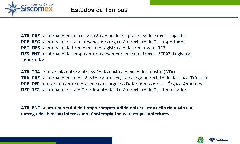 Estudos de Tempos ATR_PRE -> Intervalo entre a atracação do navio e a presença